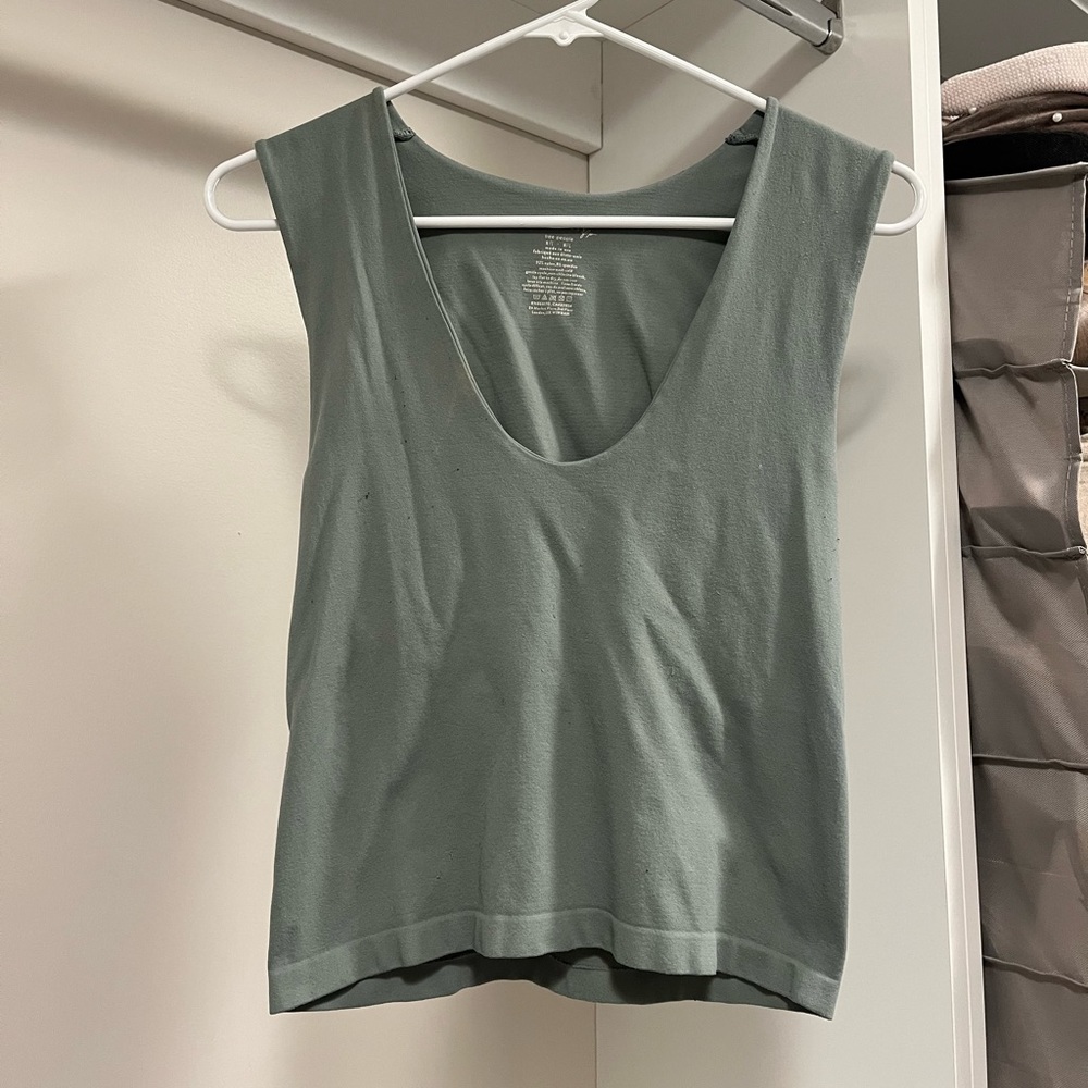 Free people green tank top